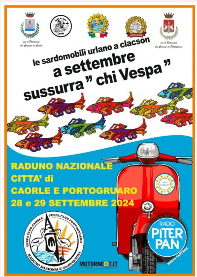 Locandina evento Raduno nazionale vespa città di Caorle
