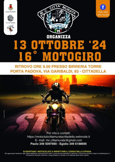 Locandina evento 16" motogiro città murata