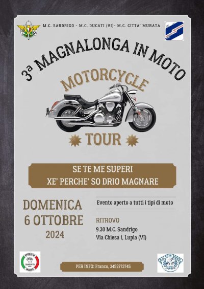 Locandina evento Magnalonga in moto