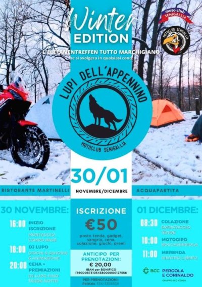 Locandina evento LUPI DELL'APPENNINO WINTER EDITIO