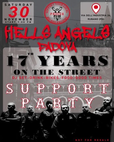 Locandina evento 17° YEARS ON THE STREET