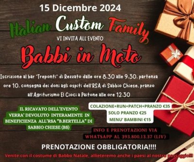 Locandina evento BABBI IN MOTO