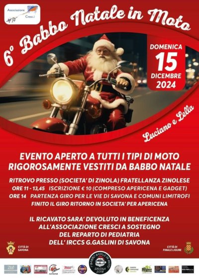 Locandina evento 6° BABBO NATALE IN MOTO