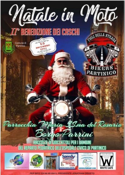 Locandina evento NATALE IN MOTO - 2^ BENEDIZIONE DEI CASCHI