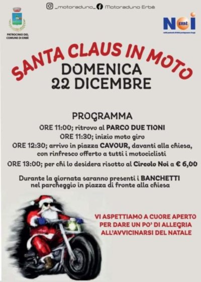 Locandina evento SANTA CLAUS IN MOTO