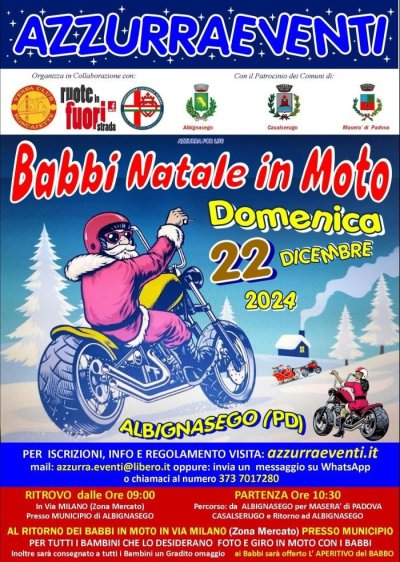 Locandina evento BABBI NATALE IN MOTO