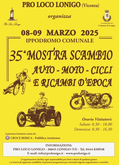 Locandina evento 35° Mostra Scambio - Auto,Moto,Cicli d'epoca 