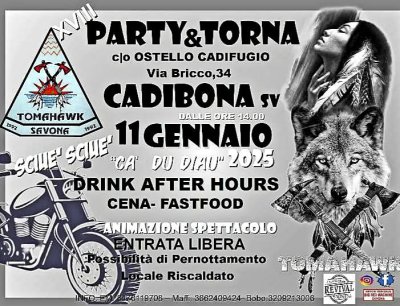Locandina evento PARTY & TORNA 2025