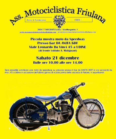 Locandina evento PICCOLA MOSTRA MOTO DA SPEEDWAY