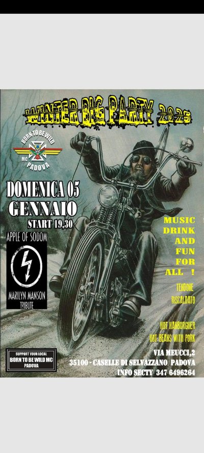 Locandina evento WINTER PARTY - BEFANA