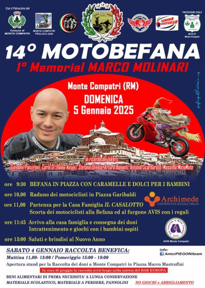 Locandina evento 14 MOTOBEFANA