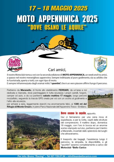 Locandina evento MOTO APENNINICA 2025