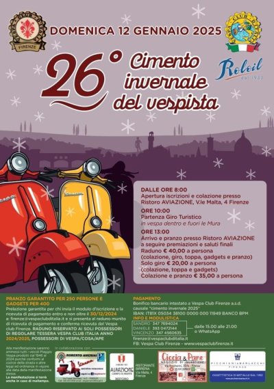 Locandina evento 26° CIMENTO INVERNALE DEL VESPISTA