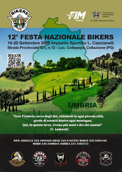 Locandina evento 12 FESTA NAZIONALE BIKERS