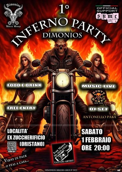 Locandina evento 1° INFERNO PARTY DIMONIOS