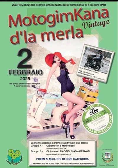 Locandina evento MOTOGIMKANA D'LA MERLA