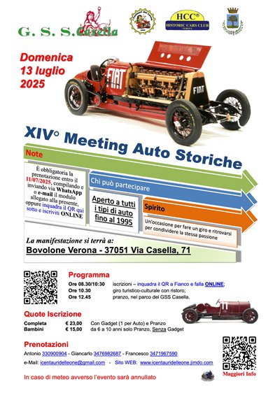 Locandina evento XIV® Meeting Auto Storiche