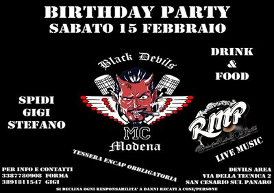 Locandina evento BIRTHDAY PARTY