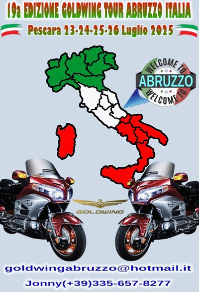 Locandina evento 19a EDIZIONE GOLDWING TOUR ABRUZZO ITALIA 