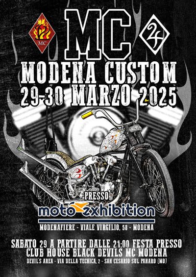 Locandina evento MODENA CUSTOM