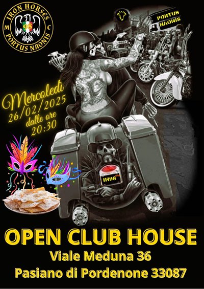 Locandina evento OPEN CLUB HOUSE