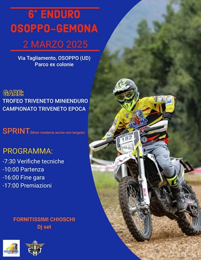 Locandina evento 6 ENDURO OSOPPO GEMONA
