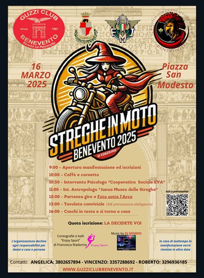 Locandina evento Streghe in Moto 