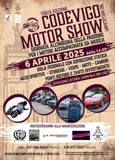 Locandina evento MOTOR SHOW 