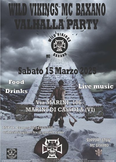Locandina evento Valhalla Party