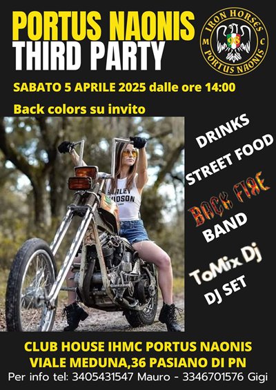 Locandina evento PORTUS NAONIS THIRD PARTY
