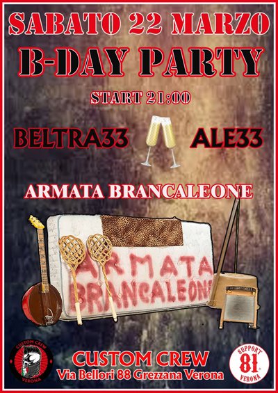 Locandina evento B-DAY PARTY