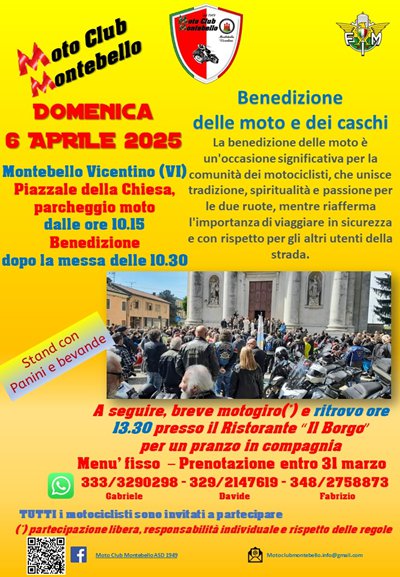 Locandina evento Motobenedizione 2025