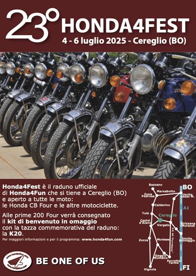 Locandina evento 23° Honda4Fest