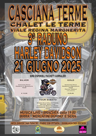 Locandina evento 3° Raduno Harley Davidson