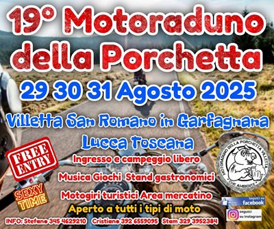 Locandina evento 19 MOTORADUNI DELLA PORCHETTA
