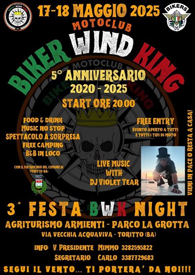 Locandina evento 3 FESTA BIKER WIND KING