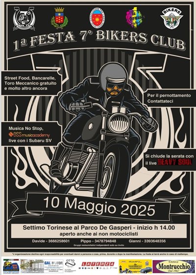 Locandina evento 1A FESTA 7O BIKERS CLUB