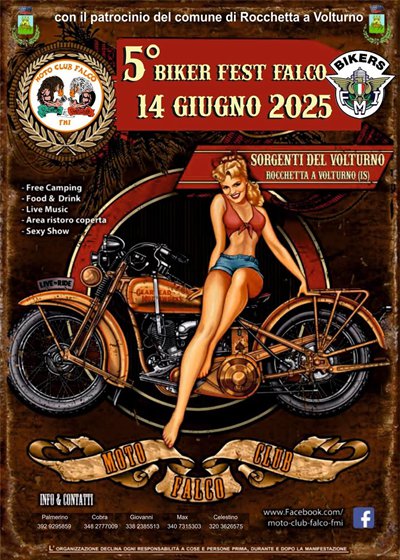 Locandina evento 5° BIKER FEST FALCO
