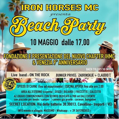 Locandina evento BEACH PARTY