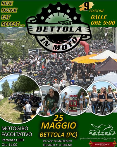 Locandina evento Bettola In Moto - 9° edizione
