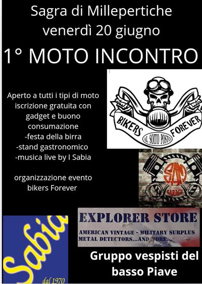 Locandina evento moto incontro 