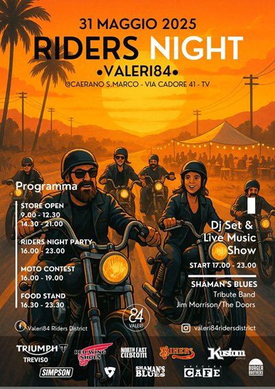Locandina evento RIDERS NIGTH