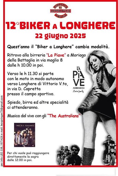 Locandina evento BIKER A LONGHERE