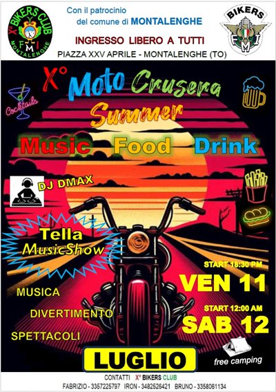 Locandina evento X ° Moto Crusera Summer
