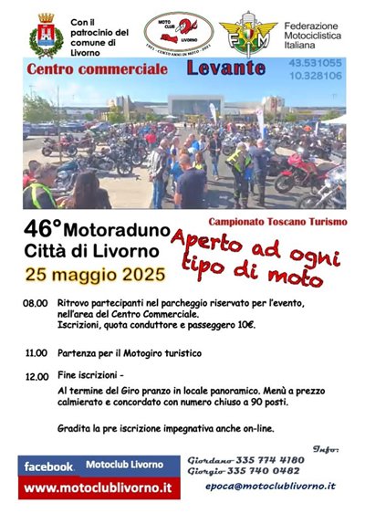 Locandina evento 46^ MOTORADUNO CITTÀ DI LIVORNO