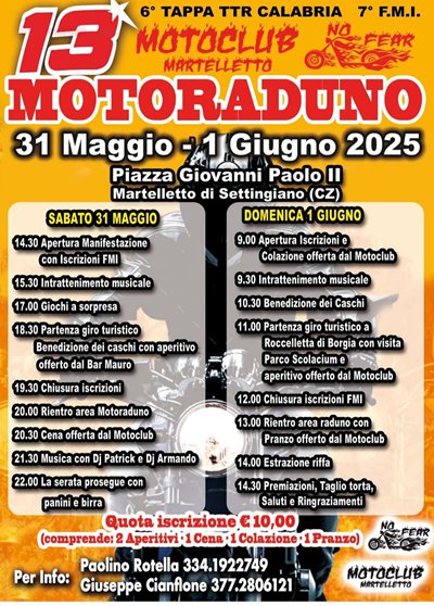 Locandina evento motoraduno 