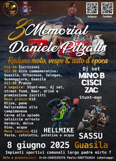 Locandina evento 3^ RADUNO DANIELE PITZALIS