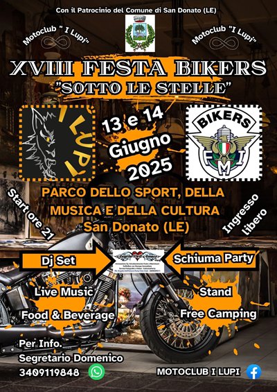 Locandina evento XVIII FESTA BIKERS