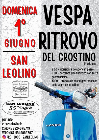 Locandina evento Vespa ritrovo del crostino