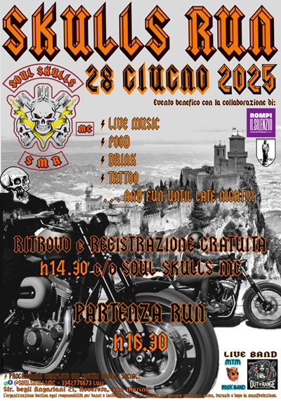 Locandina evento Soul Skull MC San Marino Run
